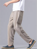 Fashion Comfy Pure Color Loose Patchwork Ankle Pants