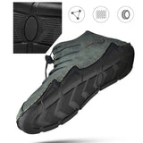 Plus Size Retro Soft Leisure Sports Lightweight Leather Fleece Martin Shoes