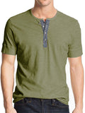 Summer Leisure Patchwork Slim Short Sleeve T-shirts For Men