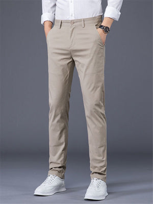 Elastane Slim Fit Comfy Classic Lightweight Business Pants