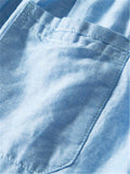 Mens Loose Breathable Straight Cotton&Linen Pants