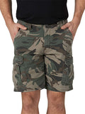 Mens Casual Plain Comfy Straight Knee Cargo Shorts