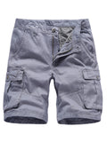 Mens Casual Multi-Pockets Outdoor Cotton Cargo Shorts