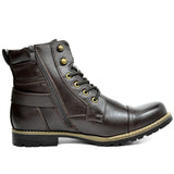 Knight's Style PU Leather Mental Zipper Motorcycle Men Boots