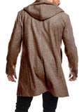 Men's Fashion Hooded Woolen Trench Coat