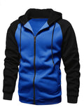 Casual Contrast Color Athletic Mens Work Hoodie in Autumn Winter