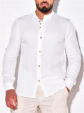 Fashionable Leisure Button Long Sleeve Shirts for Male