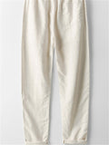 Mens Loose Breathable Straight Cotton&Linen Pants