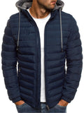 Men's Hooded Lightweight Zip Cotton-Padded Coat