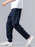 Fashion Comfy Pure Color Loose Patchwork Ankle Pants