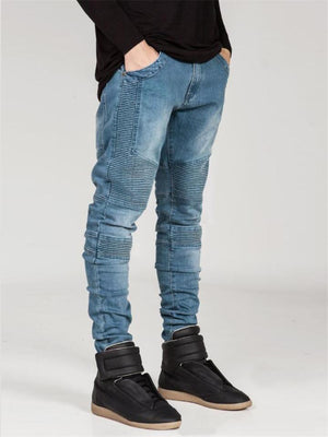 Men's Hip-Hop Ripped Denim Skinny Pants