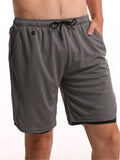 Mens Gym Personality Casual Sports Knee Shorts