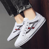 Men's Fashion Casual Stripe Breathable Canvas Shoes