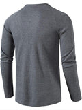 Casual Daily Wear Solid Color Slim Pullover Long Sleeve T-Shirt