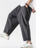 Contrast Color Stripe Casual Baggy Harem Pants