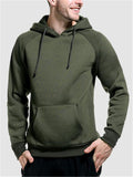 Men's Loose Casual Street Style Solid Color Hoodie