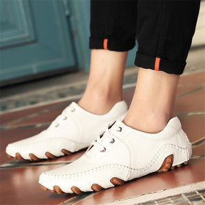 Casual Breathable Leather Driving Shoe