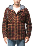 Winter Simple Style Daily Wear Plaid Hooded Warm Coats For Men