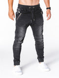 Men's Casual Mid-waist Slim-fit Denim Pants