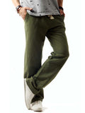 Loose Casual Linen Sports Straight Trousers Slacks