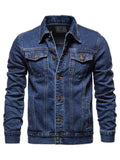 Mens Classic Casual Long Sleeve Jean Jacket