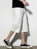 Comfy Loose Pure Color Cropped Trousers