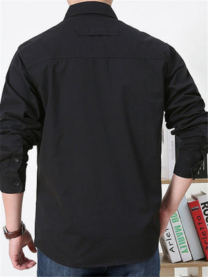 Fashion Lapel Long Sleeve Shirts For Men