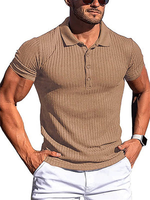 Male Summer Skinny Running Sports Fitness Wear Polo Shirts