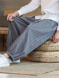 Loose Casual Lightweight Stripe Harem Pnats