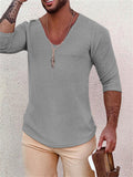 New Holiday Cotton Casual Men's V-Neck Sweaters