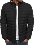 Men's Lightweight Comfortable Striped Padded Coat