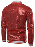 Man Fashion Sparkle Sequin Performance Party Jacket