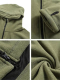 New Casual Fashion Solid Color Fleece Hooded Zipper Jacket For Men