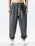 Loose Classic Oversized Cotton&Linen Ankle Pants