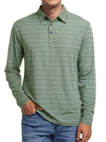 Mens Fashion Casual Striped Sports Long Sleeve Shirts