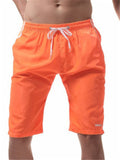 Mens Casual Summer Beach Knee Shorts