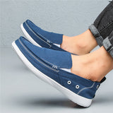 Mens Comfy Breathable Patchwork Canvas Casual Loafers