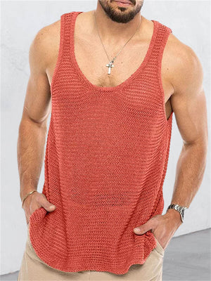 Casual Solid Color Vests Loose Sleeveless Sweaters