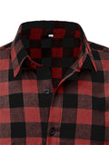 Hawaii Summer Short Sleeve Classic Plaid Lapel Shirt for Men