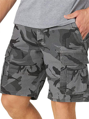 Mens Casual Plain Comfy Straight Knee Shorts