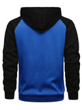 Casual Contrast Color Athletic Mens Work Hoodie in Autumn Winter