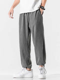 Casual Loose Harem Logo Ankle Pants