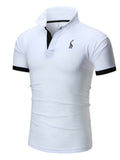 Business Solid Color Short Sleeve Polo Shirts For Men