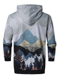 Men's Casual Landscape Printed Hooded Sweatshirt