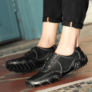 Casual Breathable Leather Driving Shoe