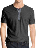 Summer Leisure Patchwork Slim Short Sleeve T-shirts For Men