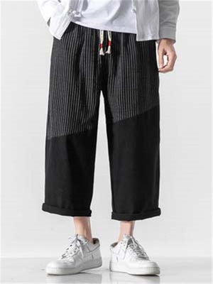 Stylish Retro Loose Patchwork Casual Pants