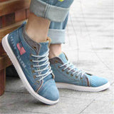 Men's Casual Denim Lightweight Breathable Canvas High Top Shoes