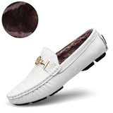 Men's Cozy Casual Leather Driving Loafers