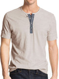 Summer Leisure Patchwork Slim Short Sleeve T-shirts For Men